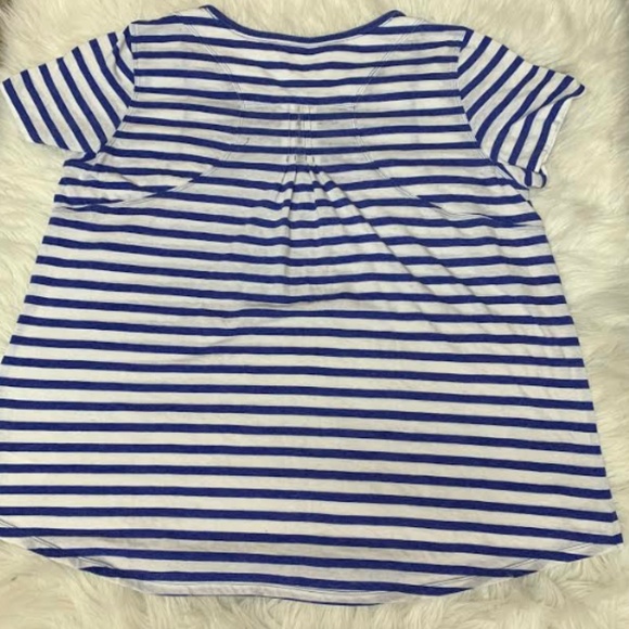 Pleated Stripe Performance Back Top Plus Size Calvin Klein NEW - Picture 3 of 4